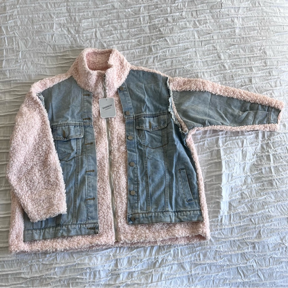 BRAND NEW - Sherpa Fleece Jean Jacket